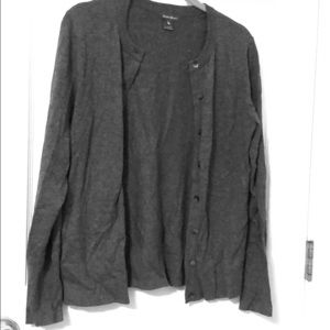 Eddie Bauer Cardigan Grey EUC